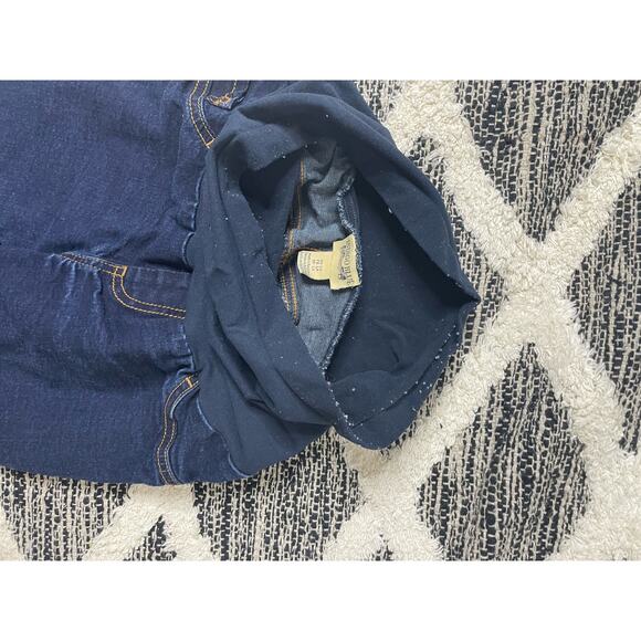 Indigo Blue Dark Denim Slim Straight Full Panel Jeans Maternity size Small Tall - Picture 3 of 6